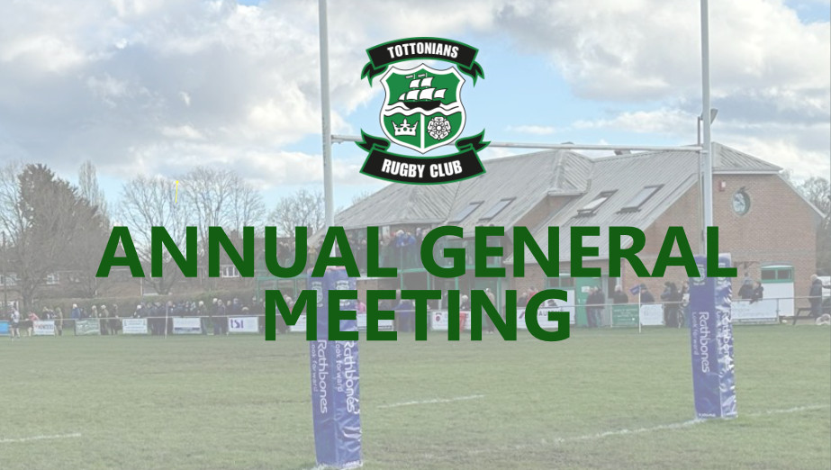 Tottonians RFC AGM – Wednesday 25th June